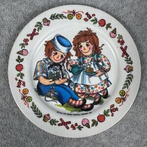 Vintage 1969 Oneida Deluxe Raggedy Ann & Andy Tea Time Sweets Plate